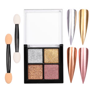 1Box Palette Mirror Effect/Aurora Nails Chrome Solid Nail Powder Laser Chrome Powder UV Gel Polish Pigment Nail Art Decorations h260819