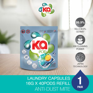 KA Laundry Capsules Anti-dust Mite 16g x 40pcs Refill