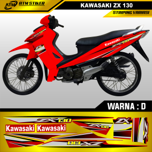 Stiker striping variasi kawasaki zx 130 tahun 2010