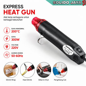 [COD] Heat Gun Mini 300W 220V Hot Air Blower Pemanas Vinyl Stiker & Plastik Press - Alat Craft DIY Pemanas Portable
