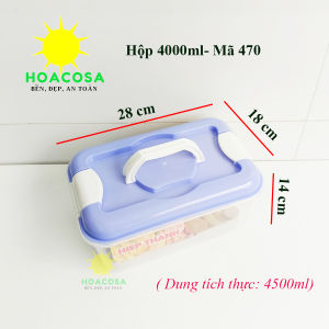 Hộp Quai 2500ml/ 4000ml/ 6600ml Hiệp Thành- Tay Cầm Tiện Dụng Bền Đẹp An Toàn- Đồ Gia Dụng Hoacosa.