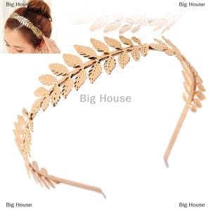[COD] Big House เครื่องประดับผมของผู้หญิงที่คาดผมกิ่งใบลอเรลที่คาดผมผมรูปมงกุฎใบไม้