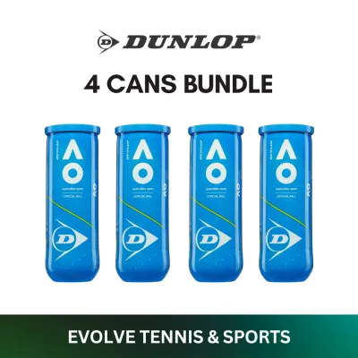 (2025 version) Dunlop AO Tennis Balls (4 cans 12 balls)