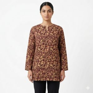 Exclusive Batik Kurung Kedah Top (M Size) - 100% Genuine Handmade Batik - Hand-Stamped