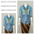 KEBAYA BROKAT BORDIR ENCIM MODERN LENGAN 7/8 Furing Katun S M L XL XXL XXXL. 