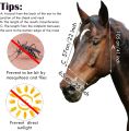 Frienda 4 Pieces Horse Fly Masks for Horses Horse Fly Mask with Ears Face Covering Elasticity Smooth and Comfortable Horse Mask with UV Protection(Large, Geometric). 