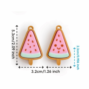 VIVIDI Stress Relief Anti-stress Toy Pendant Finger Button Ice Cream Finger Keyboard Cap Cartoon 3D Printed Calming Keychain Keys Children Adults