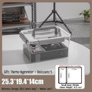 Camera dry box Camera dry cabinet Sealed storage box Mildew-proof sealed storage box With digital thermo-hygrometer