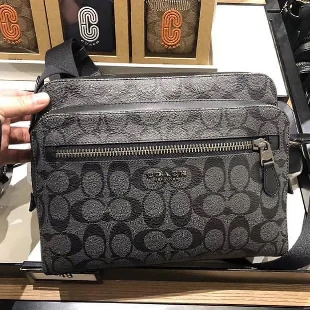 Coach west camera best sale bag in signature canvas