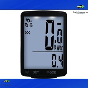 Wireless Bike Computer 2.8" LCD Backlight Rainproof Odometer Speedometer Calorie Temperature Tracker with Mount Sensor