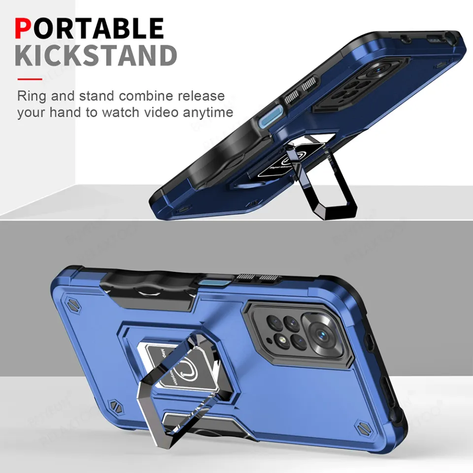 Pixfab Slim Shockproof Armor Stand Case For Xiaomi Redmi Note 11 Pro 4G/5G