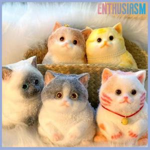 【Enthusiasm】🌟🌟【Hot Sale】🎈 Taba Cute Chubby Cat Orange Cat Plush Soft Sticky Girl Kids Birthday Gift Fidget Squishy Toy Pet Ornaments Gifts
