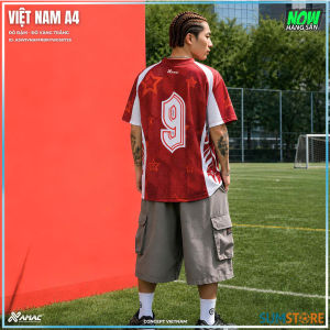 Ao Thun Streetwear Đội Tuyển Việt Nam AFF CUP2026  Thoáng Khí  Mát Mẻ