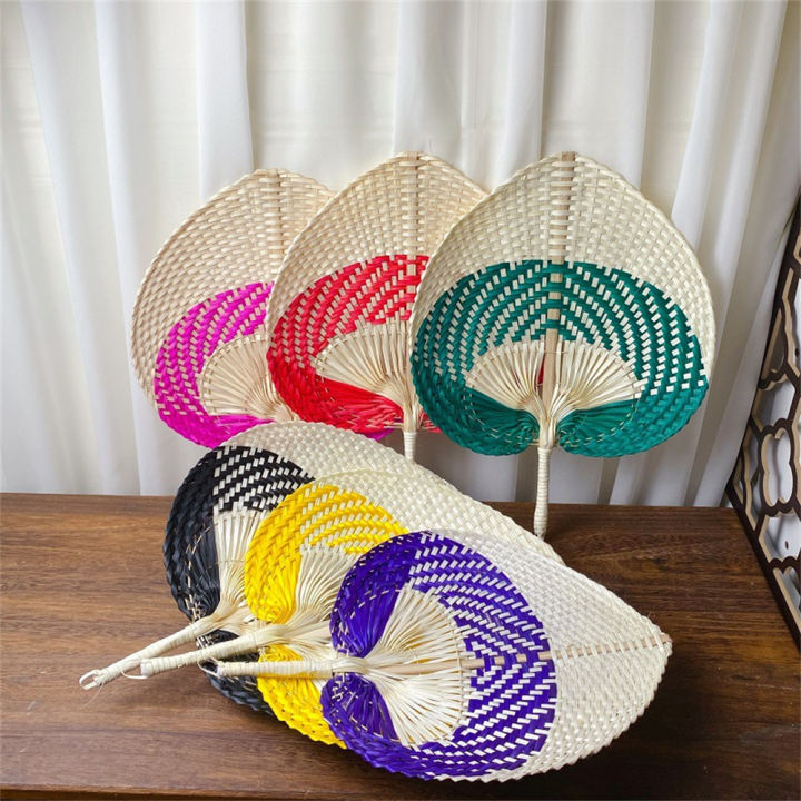 Hand Fan Straw Fan Bamboo Fan Woven Fans Palm Leaf Fan | Lazada.co.th