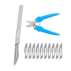4 IN 1 Piglet tool kit 10Pcs Scalpel surgical set Stainless Piglet teeth cutter Pig marker crayon Pig equipment