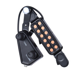Acoustic Guitar Sound Hole Pickup Magnetic Transducer 12-hole with Tone Volume Controller