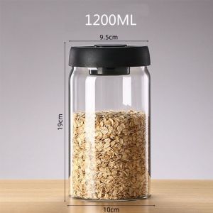 Hũ Thủy Tinh Hộp Đựng Cà Phê Lọ có Van Hút Chân Không Nắp Đậy Bảo Quản Đồ Khô Thực Phẩm Chống Ẩm Cao Cấp Nhà Bếp