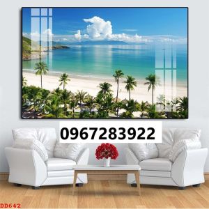 Tranh gạch 3d cảnh biển xanh