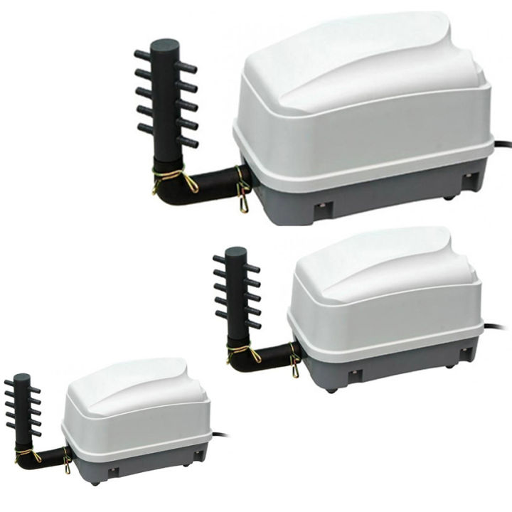 Máy sục sủi thổi khí oxy 10 VÒI Atman HP 8000 (47W - 70L/P)  cao cấp, tặng 10 đá sủi + 10m dây cho hồ bể cá cảnh