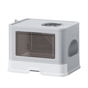 BABYPET ห้องน้ำแมว พับเก็บได้ ไม่เปลืองที่ กระบะทรายแมว พร้อมที่ตักทราย ถอดทำความสะอาดได้ง่าย Cat Sandbox