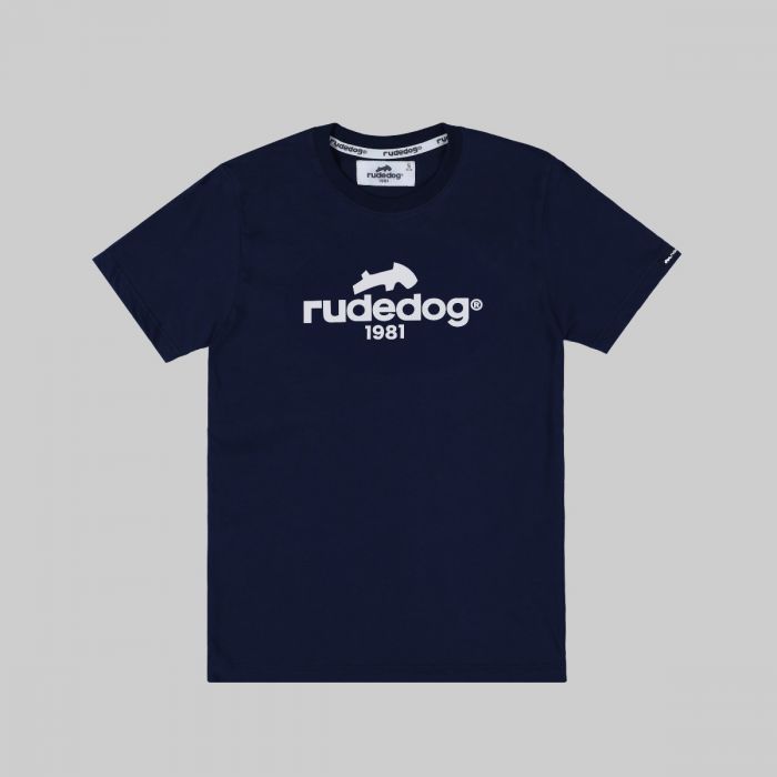 เสื้อยืดคอกลม Rudedog เสื้อคอกลม หญิง ชาย รุ่น Standard23 สีกรม