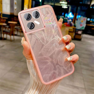 Glitter Casing for Tecno Pova 7 4G 5G 2025 Case Luxury Gilt Aurora Feather Pattern Cover For TecnoPova7 Pova7 Silicone Cases