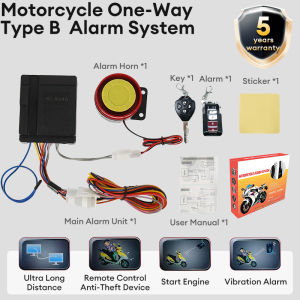 TorqPipe Universal Motorcycle Alarm System Remote 125dB Control Security Signaling Anti-Shock ​Waterproof  Best Price 2025 Model 5 years quality assurance