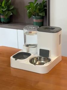 [ Leak-Proof Design ] Mi Water Dispenser AutomaticFeeder Drinking Water Integrated Non-Plug-in Food Bowl Food Basin Food Basin Drinking Water Double Bowl