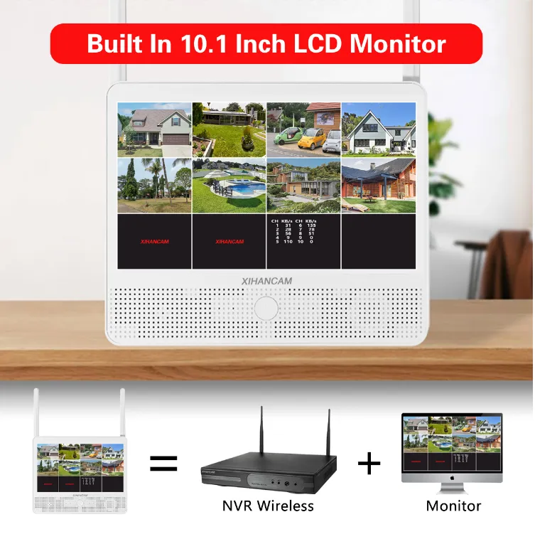 XIHANCAM Paket CCTV NVR Wireless Channel 5MP Kamera CCTV PTZ NVR - Main Image