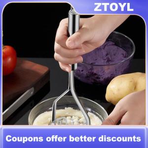【ZTOYL】 Tiện Ích Nhà Bếp Sáng Tạo Bùn Báo Chí Masher Puree Sản Xuất Nước Trái Cây Thép Không Gỉ Khoai Tây Máy Nghiền Pusher Công Cụ Trái Cây Cocina Cozinha