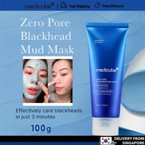 【Authentic product】Medicube Zero Pore Blackhead Mud Mask 100g AHA BHA PHA Exfoliating Clay Mask Remove Blackheads Minimize Enlarged Pores Oil Control Deep Cleansing Face Mask For Oily Skin
