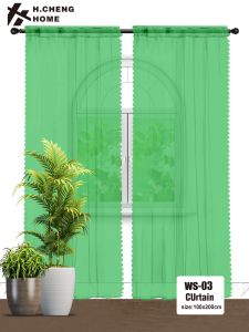 Solid Color Grey Sheer And White Sheer Curtain for Living Room Bedroom Kitchen Door Window NO Ring Korean Sheer Curtain Lace