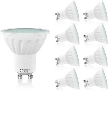 [757A] LAMPAOUS GU10 LED Bulbs Day White 5W GU10 50 Watt Halogen Bulbs Replacement Full Ceramic GU10 4000K Natural White LED Spot Lights for Ceiling Bulbs Recessed Downlights in Kitchen Bathroom 1 Pack [Energy Class A++]