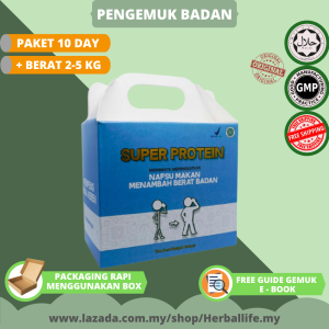 VITAMIN GEMUK BADAN ORIGINAL HERBAL ALAMI ubat gemuk super protein tambah berat badan Membantu Tingkatkan Selera Makan & Menstabilkan Metabolisme penggemuk badan Body up Vitamin super gemok weight gain viral malaysia SET20 sachet xinc +20 kapsul spirulina