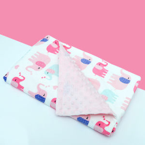 Baby Blanket Soft Minky with Double Layer Dotted Backing Infant Receiving Blankets