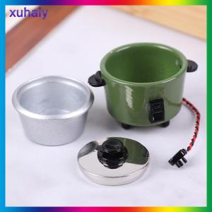 xuhaiy 1PC 1:12ตุ๊กตาหม้อหุงข้าวขนาดเล็กอุปกรณ์ตกแต่งของเล่น