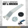 Angle Grinder Nut and Wrench Set with Inner Flange Spanner and Outer Lock Nut Tool. 