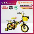 Basikal Budak Saiz 12 Inci / 12" Inch Bicycle Kids / Basikal Kanak Kanak / Basikal 12 Inci Untuk Umur 2-4 Tahun. 