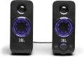 JBL Quantum Duo Gaming Speakers, USB Powered, PC Speakers, Powerful JBL Sound with LED Colour Lights. 