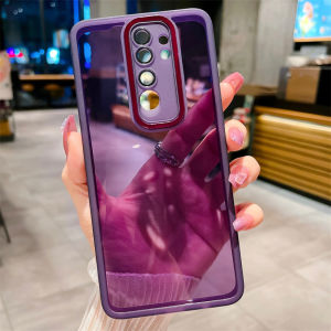 Vỏ cho Oppo F11 Pro thời trang trong suốt tròng kính phim TPU chống sốc Điện thoại mềm trường hợp