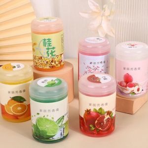 Sáp Thơm Ô Tô Hương Hoa Quả Loại Có Thể Nâng Nắp Hộp Tròn: Thơm Phòng Khách