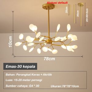COD Lampu Hias Gantung Desain Kunangkunang Gaya Modern 18/30/45 kepala Antik Untuk Ruang Tamu