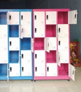 Tủ Locker sắt 4 6 10 12 15 ngăn sơn màu trắng hồng- trắng xanhTủ Locker giá xưởnggiao hàng nhanh hỏa tốc