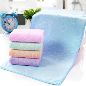 Handuk Mandi Kecil Anak Microfiber 60x30cm Motif Embos Bear Bahan Lembut Nylon Bath Towel Perlengkapan Mandi Import - H31 - 88 Blanket Store