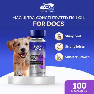 MAG Pet Food Ultra-Concentrated Fish Oil for Dog /Cat x3 + Free Boulardii Probiotic (Worth S$55.90) | Skin & Coat + Digestive Health Supplement (BUY 3 FREE 1)