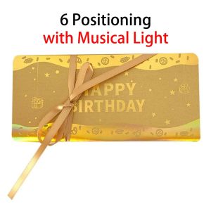 【COD&Fast Delivery】Foldable Birthday Red Envelope Greeting Card Birthday Red Envelope 3D Musical Light Greeting Card Multiple Card Slots Red Envelope Greeting Card