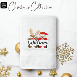 🎄🎄🎄Christmas Bath and Hand Towel Gift Set | Free Add Name | Christmas Box | Gift Exchange Idea