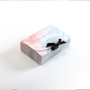 5pcs New Printed Clamshell w/ribbon cardboard pastry gift box bowknot box combination packaging box