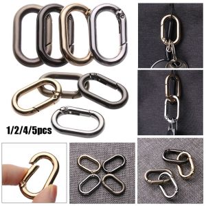 1/2/4/5pcs Accessories Snap Bottle Hooks Zinc Alloy Plated Outdoor Carabiner Spring Oval Rings Handbags Clips Bag Belt Buckles