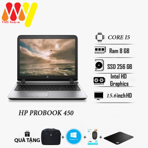 Laptop HP Probook 450 G3 giá tốt dùng văn phòng học sinh sinh viên màn 15.6HD Core i5 ổ cứng SSD 256GBzin lướt 99% tặng chuột không dây